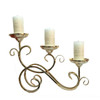 IMUWEN 3-Arms Candle holders Metal Candelabras Shiny Gold Candlesticks Wedding Centerpieces Candle Holder For Home Decoration