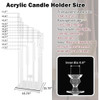 Clear Floor Candle Holders With Round Mirror Base Glass Candle Holder Engagements Candlesticks for Centerpieces Candles & Stick