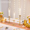 Candle Stick Holder Gold Candle Holders for Candlesticks - Taper Candle Holders With Removable Glass Containers for Candles Home