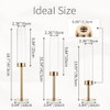 Candle Stick Holder Gold Candle Holders for Candlesticks - Taper Candle Holders With Removable Glass Containers for Candles Home
