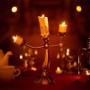 Beauty and The Beast LED Candle Stick Model Knickknack Candlestick Shape Home Decoration Gift Kids Creative Lamp Candle Holder