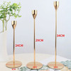 3 Pcs/ Set European Metal Candle Holder Simple Golden Wedding Decoration Bar Party Living Room Decoration Home Decoration