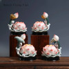 1 Pc 15CM/ 6-inch Lotus Candle Holder Home Buddha Hall Simulated Candlestick Buddha Hall Prayer Decoration