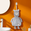 Cartoon Animal Shape Coral Velvet Hand Towel Bathroom Hanging Absorbent Towel Kitchen Thick Embroidered Square Towel