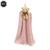 Cute Bear Quick-Dry Hand Towel Coral Fleece Holdable Kitchen Toilet Towel Absorbent Wipe Plush Hand Towel Bathroom Hanging Towel