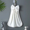 Hand Towel Household Bow Hanging Type Absorbent Towels Kitchen Wipe Handkerchief Solid Color Kitchen Supplies