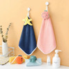 Cartoon Hanging Hand Towel Soft Coral Kitchen Towel Cute Kids Child baby Quick Dry Bathing Towel for Kitchen Bathroom O2O1