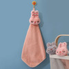 Cartoon Rabbit Hand Towel Handkerchief Coral Velvet Hang To Quick Dry Design Kitchen Bathroom Water-absorbent Cleaning Towels