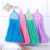 Coral Fleece Bathroom Supplies Soft Hand Towel Absorbent Cloth Rag Hanging Cloth Cleaning Supplies Kitchen Accessories