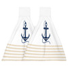 Nautical Anchor Hand Towels Microfiber Absorbent Soft Children Towel Handkerchief Bathroom Kitchen Dishcloth
