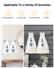 Nautical Anchor Hand Towels Microfiber Absorbent Soft Children Towel Handkerchief Bathroom Kitchen Dishcloth