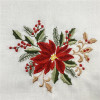 12 PCS Fashion Handkerchief Towel White Linen Vintage Holiday Guest Towels Hand Towel with Color Embroidery Floral For Room