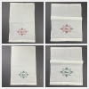 12 PCS Home Textiles Guest Towels White Linen Hemstitched Tea Towel Cloth Guest Hand Dish Kitchen Bathroom Towels embroidery