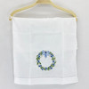 Handkerchiefs White Linen Hemstitched Tea Towel -14x22"Cloth Guest Hand Dish Kitchen Bathroom Towels embroidery Floral