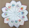 Cotton Handkerchief Floral Embroidered Fashion Women Handkerchiefs Flower Lady Hankies Mini SquareScarf Boutique Pocket Towel SN