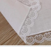 25cm White Lace Thin Handkerchief 100% Cotton Towel Woman Wedding Gift Party Decoration Cloth Napkin Handkerchief SN725