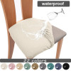 WaterProof Dining Room Chair Cover Spandex Seat Cover Removable Solid Color Jacquard Fabric Cheap Elastic Cushion Cover For Home