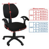 Universal Office Chair Cover Split Armchair Cover Stretch Jacquard Computer Chair Slipcovers Removable Seat Protector Case