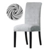 1/2/4/6 Pieces Real Velvet Fabric Super Soft Chair Cover Luxurious Office Seat Cases Tretch Chair Covers For Dining Room Hotel