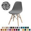 1/2/4/6pcs Velvet Shell Chair Cover Solid Color Stretch Armless Chair Covers Elastic Dining Seat Cover Home Hotel Party Banquet