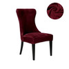 1/6PC Soft Velvet Dining Chair Cover Elastic High Back Armless Chair Cover Dustproof Solid Color Seat Slipcover for Hotel Party