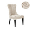 1/6PC Soft Velvet Dining Chair Cover Elastic High Back Armless Chair Cover Dustproof Solid Color Seat Slipcover for Hotel Party