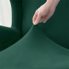 Solid Velvet Soft Warm Wing Armchair Covers High Elasticity Wing Back Stretch Chair Cover Single Sofa Cushion Slipcovers Xmas
