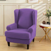 Wing Back Chair Cover Stretch Floral Spandex Armchair Covers Footstool Single Sofa Slipcovers With Cushion Cover