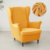 Elastic Velvet Wing Chair Cover Stretch Spandex Wingback Armchair Covers Lazy Boy Lounge King Sofa Slipcovers for Living Room