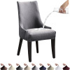 Elastic Water Repellent Chair Cover Solid Non-Slip Dining Chair Slipcover Washable High Back Seat Covers Home Furnture Protector