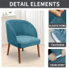 Soft Velvet Armchair Cover Soild Color Dining Chair Slipcovers Curved Office Chairs Cover Elastic House De Chaise Seat Case Home