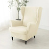 Solid Color Wing Chair Cover Stretch Spandex Armchair Covers Wingback Chair Covers Relax Sofa Slipcovers with Seat Cushion Case