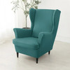 Solid Color Wing Chair Cover Stretch Spandex Armchair Covers Wingback Chair Covers Relax Sofa Slipcovers with Seat Cushion Case
