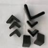 1pc Black Rubber Cover L-shaped Triangle Angle Iron End Cap Anti Scratch Shelf Table Non-slip Chair Feet Leg Pad Floor Protector