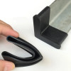 1pc Black Rubber Cover L-shaped Triangle Angle Iron End Cap Anti Scratch Shelf Table Non-slip Chair Feet Leg Pad Floor Protector