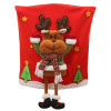 Christmas Chairs Back Cover Cartoon Santa Chair Covers forXmasHoliday Celebration New Year Party Decoration