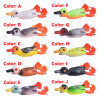 Topwater Ducking Silicone Fishing Soft Lures 9cm 11.5g Bass Frog Double Propeller Flipper Duck Wobblers Artificial Rubber Bait​