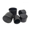Black Round Chair Leg Caps PVC Rubber Chair Table Foot Cover Cap Non-Slip Feet Pipe Tubing End Cover Floor Protect