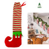 Christmas Table Foot Socks Chair Leg Covers Floor Protectors Non-Slip Striped Cloth Sleeve Decor Dropshipping
