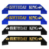 Black Blue Birthday King Sash Men Boy 18th 20th 30th 40th 50th 60th Happy Birthday Party Satin Ribbon Shoulder Strap Decorations