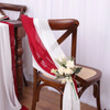 10PCS Chiffon Chair Sashes Wedding Chair Decoration 16x275cm Long For Wedding Aisle Decorations Party Banquet Event Baby Shower