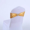 50pcs/Lot Metallic Gold silver Chair Sashes Wedding Chair Decoration Spandex Chair Cover Band for Party Decor birthday sash