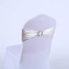 50pcs/Lot Metallic Gold silver Chair Sashes Wedding Chair Decoration Spandex Chair Cover Band for Party Decor birthday sash