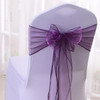25pcs/lot Pink Organza Chair Sashes Wedding Chair Decoration Ribbons Ties Bow for Cover Banquet Wedding Party Event Mint Green