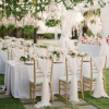 2PCS Chiffon Chair Sash Mariage Chair Cover Decoration Chiffon Fabric Chair Sash Wedding Home Party Supplies Hotel Banquet Decor