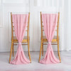 2PCS Chiffon Chair Sash Mariage Chair Cover Decoration Chiffon Fabric Chair Sash Wedding Home Party Supplies Hotel Banquet Decor