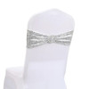 10/50pcs Sequin Chair Sashes For Party Dinner Banquet Chair Covers Decoration Stretch Chair Bow Chair Back Flower Chair Bands