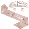 Birthday Gifts for Men Girl and Women Birthday King Birthday Queen sash Tiara Crown for Birthday Party Supplies and Decorations