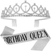 Birthday Gifts for Men Girl and Women Birthday King Birthday Queen sash Tiara Crown for Birthday Party Supplies and Decorations
