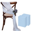 24 Pcs 17x275cm Christmas green Chiffon Chair Sashes 12 Set Sage Chair Sash Wedding Ribbon Wedding Party Aisle Chair Decor